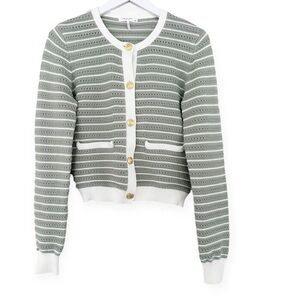 rag & bone • Evelyn Stripe Organic Cotton Blend Cardigan